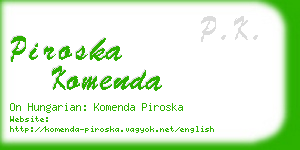 piroska komenda business card
